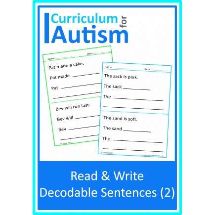 Read & Write Decodable Sentences (set 2)